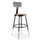 NPS 6200 Series 19" To 27" Height Adjustable Heavy-duty Stool With Backrest, Supports Up To 500 Lb, Masonite Seat/black Base