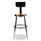 NPS 6200 Series 19" To 27" Height Adjustable Heavy-duty Stool With Backrest, Supports Up To 500 Lb, Masonite Seat/black Base