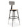 NPS 6200 Series 19" To 27" Height Adjustable Heavy-duty Stool With Backrest, Supports Up To 500 Lb, Masonite Seat/black Base