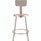 NPS 6200 Series Heavy Duty Steel Stool With Backrest, Supports Up To 500 Lb, 24" Seat Height, Brown Seat, Gray Back/base