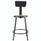 NPS 6200 Series Heavy Duty Steel Stool With Backrest, Supports Up To 500 Lb, 24" Seat Height, Brown Seat, Black Back/base