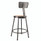 NPS 6200 Series Heavy Duty Steel Stool With Backrest, Supports Up To 500 Lb, 24" Seat Height, Brown Seat, Black Back/base