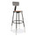 NPS 6200 Series 25" To 33" Height Adjustable Heavy Duty Stool With Backrest, Supports Up To 500 Lb, Brown Seat, Black Base