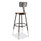 NPS 6200 Series 25" To 33" Height Adjustable Heavy Duty Stool With Backrest, Supports Up To 500 Lb, Brown Seat, Black Base