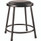 NPS 6400 Series Fixed Height Heavy Duty Vinyl Padded Steel Stool, Backless, Supports 500 Lb, 18" Seat Height, Black Seat/base