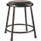 NPS 6400 Series Fixed Height Heavy Duty Vinyl Padded Steel Stool, Backless, Supports 500 Lb, 18" Seat Height, Black Seat/base