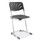 NPS 6600 Series Elephant Z-stool With Backrest, Supports Up To 500 Lb, 18" Seat Height, Black Seat, Black Back, Chrome Frame