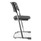 NPS 6600 Series Elephant Z-stool With Backrest, Supports Up To 500 Lb, 18" Seat Height, Black Seat, Black Back, Chrome Frame