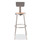 NPS 6200 Series 25" To 33" Height Adjustable Heavy Duty Stool With Backrest, Supports Up To 500 Lb, Brown Seat, Gray Base