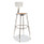 NPS 6200 Series 25" To 33" Height Adjustable Heavy Duty Stool With Backrest, Supports Up To 500 Lb, Brown Seat, Gray Base