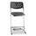NPS 6600 Series Elephant Z-stool With Backrest, Supports Up To 500 Lb, 22" Seat Height, Black Seat, Black Back, Chrome Frame