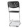 NPS 6600 Series Elephant Z-stool With Backrest, Supports Up To 500 Lb, 22" Seat Height, Black Seat, Black Back, Chrome Frame