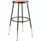 NPS 6200 Series Height Adjustable Heavy Duty Steel Stool, Backless, Supports 500lb, 25" To 33" Seat Height, Brown Seat/black Base