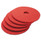Boardwalk Buffing Floor Pads, 16" Diameter, Red, 5/Carton