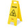 Multilingual "caution" Floor Sign,  11 X 12 X 25, Bright Yellow