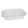 Newspring Versatainer Microwavable Containers, Rectangular, 16 Oz, 5 X 7.25 X 2, White/clear, Plastic, 150/carton