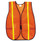 MCR Safety Polyester Mesh Safety Vest, One Size Fits All, Orange with 0.75" Lime Green Stripe