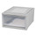 Stackable Storage Drawer, 7.75 gal, 15.75" x 19.62" x 9", Gray/Translucent Frost