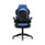 Vortex Bonded Leather Gaming Chair, Supports Up To 301 Lbs, 17.9" To 21.6" Seat Height, Blue/black, Black Base