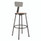 NPS 6200 Series Heavy Duty Steel Stool With Backrest, Supports Up To 500 Lb, 30" Seat Height, Brown Seat, Black Back/base