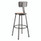 NPS 6200 Series Heavy Duty Steel Stool With Backrest, Supports Up To 500 Lb, 30" Seat Height, Brown Seat, Black Back/base