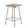 NPS 6300 Series Heavy Duty Square Seat Steel Stool, Backless, Supports Up To 500 Lb, 23.25" Seat Height, Brown Seat, Gray Base
