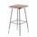 NPS 6300 Series Height Adjust Heavy Duty Square Seat Steel Stool, Backless, 500lb, 23.75" To 31.75" Height, Brown Seat, Gray Base