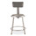 NPS 6400 Series Heavy Duty Vinyl Padded Stool With Backrest, Supports 300 Lb, 18" Seat Height, Gray Seat, Gray Back, Gray Base