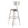 NPS 6400 Series Height Adjustable Heavy Duty Padded Stool With Backrest, Supports Up To 300 Lb, 19" To 27" Seat Height, Gray