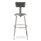 NPS 6400 Series Height Adjustable Heavy Duty Padded Stool With Backrest, Supports Up To 300 Lb, 19" To 27" Seat Height, Gray