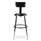 NPS 6400 Series Height Adjustable Heavy Duty Vinyl Steel Stool With Backrest, Supports 300 Lb, 19" To 27" Seat Height, Black