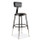 NPS 6400 Series Height Adjustable Heavy Duty Vinyl Steel Stool With Backrest, Supports 300 Lb, 19" To 27" Seat Height, Black