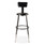 NPS 6400 Series Height Adj Heavy Duty Vinyl Steel Stool W/backrest, Supports 300 Lb, 25"-33" Seat Ht, Black
