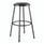 NPS 6400 Series Fixed Height Heavy Duty Vinyl Padded Steel Stool, Backless, Supports 500 Lb, 30" Seat Height, Black Seat/base