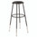 NPS 6400 Series Height Adjustable Hd Vinyl Padded Steel Stool, Supports 500 Lbs, 30.5" To 38.5" Seat Height, Black Seat/base