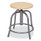 NPS 6800 Series Height Adjustable Wood Seat Swivel Stool, Supports Up To 300 Lb, 19" To 25" Seat Height, Maple Seat, Gray Base