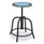 NPS 6800 Series Height Adjustable Metal Seat Stool, Supports Up To 300 Lb, 18" To 24" Seat Height, Blueberry Seat/black Base