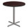 NPS Cafe Table, 36" Diameter X 36h, Round Top/x-base, Mahogany Top, Gray Base