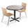 NPS Cafe Table, 36" Diameter X 30h, Round Top/x-base, Gray Nebula, Black Base