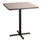 NPS Cafe Table, 36w X 36d X 42h, Square Top/x-base, Gray Nebula Top, Black Base