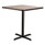 NPS Cafe Table, 36w X 36d X 36h, Square Top/x-base, Gray Nebula Top, Black Base