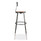 NPS 6200 Series 32"-39" Height Adjustable Heavy Duty Stool With Backrest, Supports Up To 500 Lb, Brown Seat, Black Base