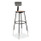 NPS 6200 Series 32"-39" Height Adjustable Heavy Duty Stool With Backrest, Supports Up To 500 Lb, Brown Seat, Black Base