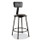 NPS 6400 Series Heavy Duty Vinyl Padded Stool With Backrest, Supports 300 Lb, 24" Seat Height, Black Seat, Black Back, Black Base