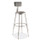 NPS 6400 Series Height Adjustable Heavy Duty Padded Stool With Backrest, Supports Up To 300 Lb, 25" To 33" Seat Height, Gray