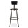 NPS 6400 Series Heavy Duty Vinyl Padded Stool With Backrest, Supports 300 Lb, 30" Seat Height, Black Seat/back/base