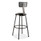 NPS 6400 Series Heavy Duty Vinyl Padded Stool With Backrest, Supports 300 Lb, 30" Seat Height, Black Seat/back/base