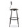 NPS 6400 Series Heavy Duty Vinyl Padded Stool With Backrest, Supports 300 Lb, 30" Seat Height, Black Seat/back/base