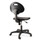NPS 6700 Series Polyurethane Adj Height Task Chair, Supports 300 Lb, 16" To 21" Seat Height, Black Seat, Black Back, Black Base