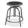 NPS 6800 Series Height Adjustable Metal Seat Swivel Stool, Supports Up To 300 Lb, 18" To 24" Seat Height, Black Seat, Gray Base